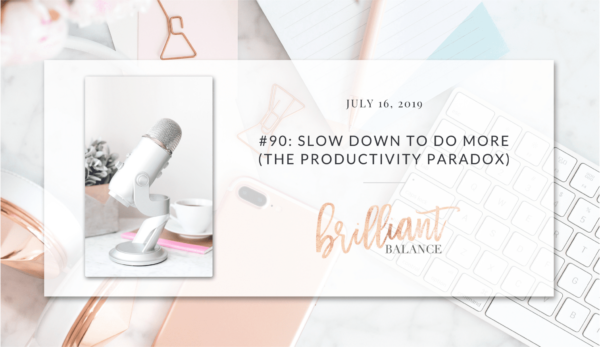 , Slow Down to do More (The Productivity Paradox)
