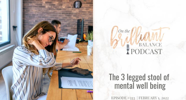 Episode #223 - The 3 legged stool of mental well being - Brilliant Balance